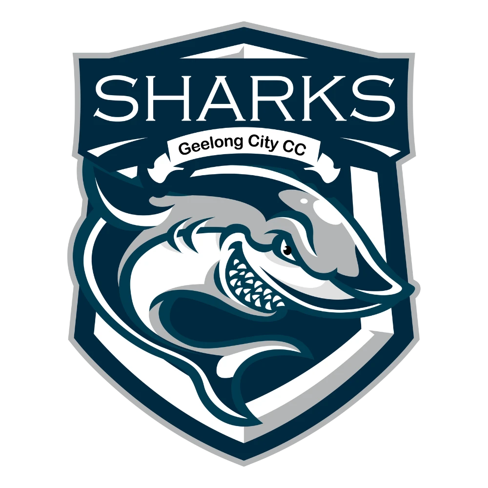 Geelong City Cricket Club crest — the Sharks